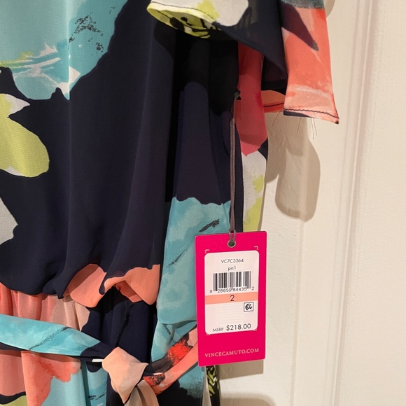 NEW Vince Camuto Chiffon Maxi Dress - Picture 2 of 7